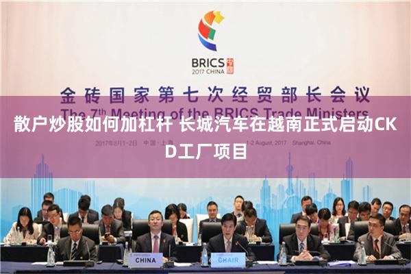 散户炒股如何加杠杆 长城汽车在越南正式启动CKD工厂项目