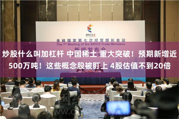 炒股什么叫加杠杆 中国稀土 重大突破!预期新增近500万吨!这些概念股被盯上 4股估值不到20倍