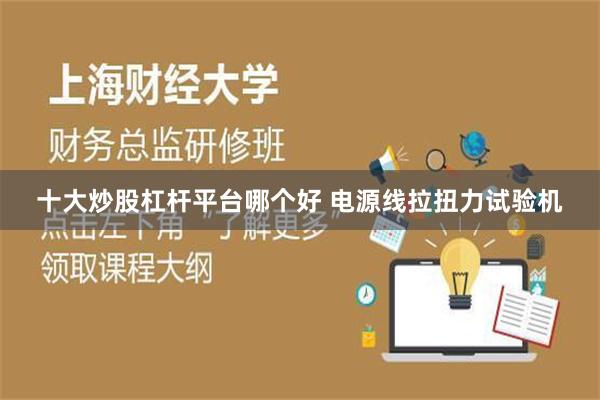 十大炒股杠杆平台哪个好 电源线拉扭力试验机
