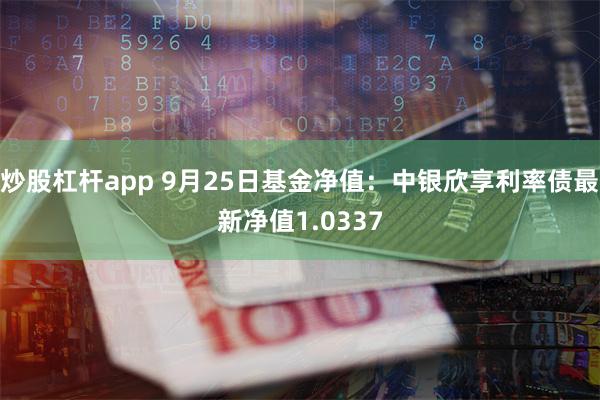 炒股杠杆app 9月25日基金净值：中银欣享利率债最新净值1.0337