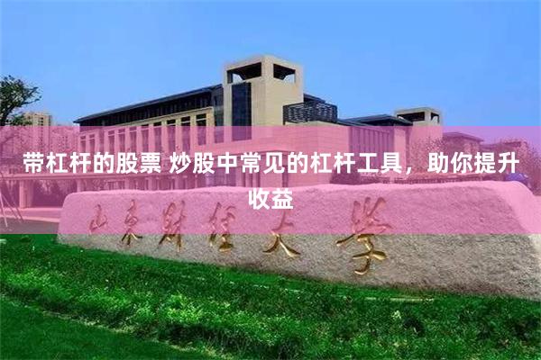 带杠杆的股票 炒股中常见的杠杆工具，助你提升收益