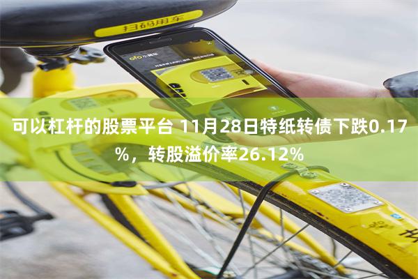 可以杠杆的股票平台 11月28日特纸转债下跌0.17%，转股溢价率26.12%