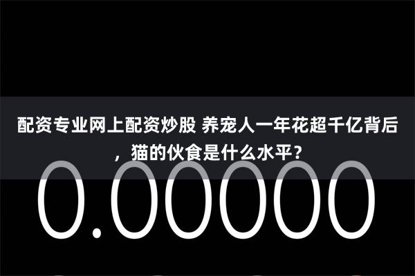 配资专业网上配资炒股 养宠人一年花超千亿背后，猫的伙食是什么水平？