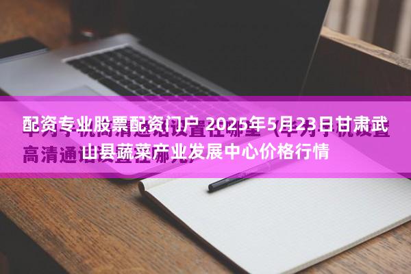 配资专业股票配资门户 2025年5月23日甘肃武山县蔬菜产业发展中心价格行情