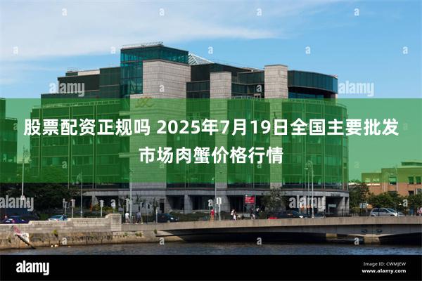 股票配资正规吗 2025年7月19日全国主要批发市场肉蟹价格行情