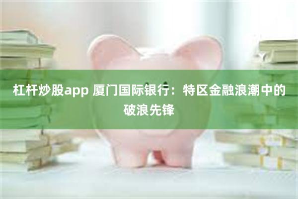 杠杆炒股app 厦门国际银行：特区金融浪潮中的破浪先锋