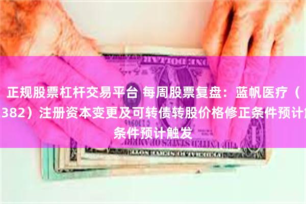 正规股票杠杆交易平台 每周股票复盘：蓝帆医疗（002382）注册资本变更及可转债转股价格修正条件预计触发