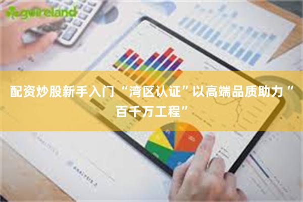 配资炒股新手入门 “湾区认证”以高端品质助力“百千万工程”