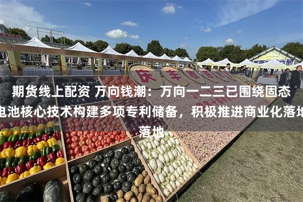 期货线上配资 万向钱潮：万向一二三已围绕固态电池核心技术构建多项专利储备，积极推进商业化落地