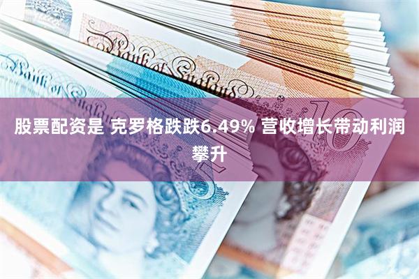 股票配资是 克罗格跌跌6.49% 营收增长带动利润攀升