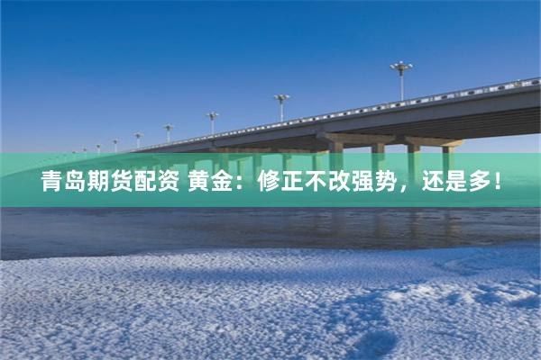 青岛期货配资 黄金:修正不改强势,还是多!
