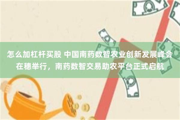 怎么加杠杆买股 中国南药数智农业创新发展峰会在穗举行，南药数智交易助农平台正式启航