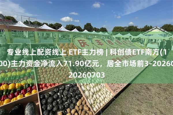专业线上配资线上 ETF主力榜 | 科创债ETF南方(159700)主力资金净流入71.90亿元，居全市场前3-20260703