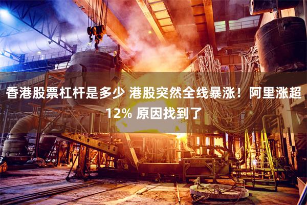 香港股票杠杆是多少 港股突然全线暴涨！阿里涨超12% 原因找到了