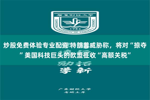 炒股免费体验专业配资 特朗普威胁称，将对“掠夺”美国科技巨头的欧盟征收“高额关税”
