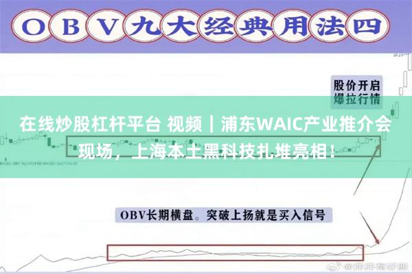 在线炒股杠杆平台 视频｜浦东WAIC产业推介会现场，上海本土黑科技扎堆亮相！